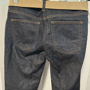 MATCHSTICK J CREW BELTED JEANS SIZE 27 S STRETCH USA MADE  NWOT
